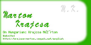 marton krajcsa business card